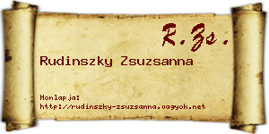 Rudinszky Zsuzsanna névjegykártya
